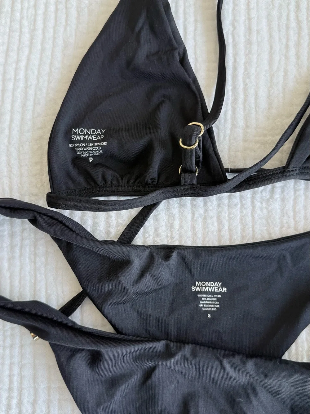 Monday Swimwear - Black Barbados top & Byron bottom